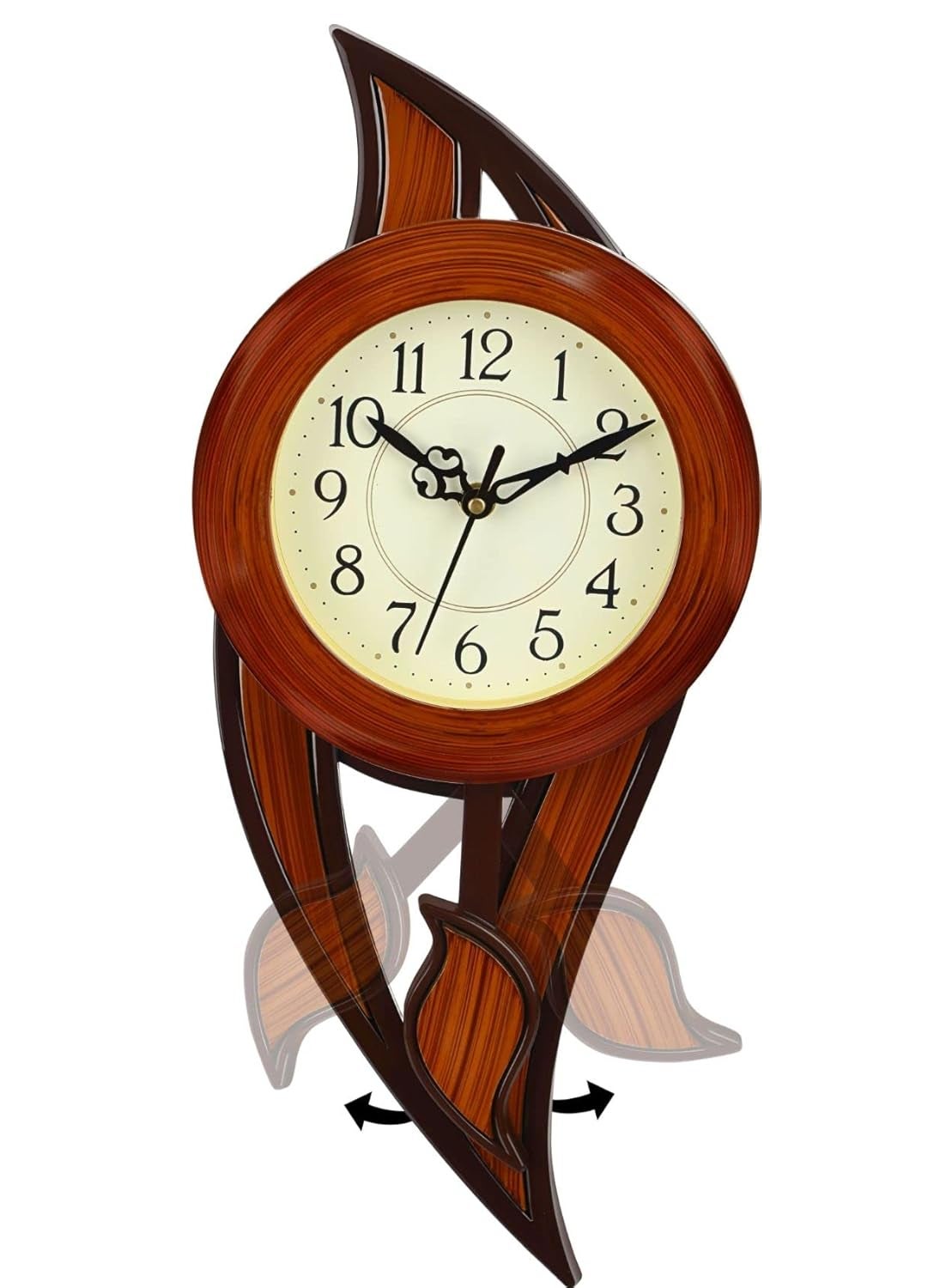 Harbour Analog Latest Stylish New Models Wall Clock with Pendulum for Home Living Room Hall Bedroom Size Height 425 CM X Width 175 CM Home Decor Big Size Wall Clock MJ 18 SLMG 1