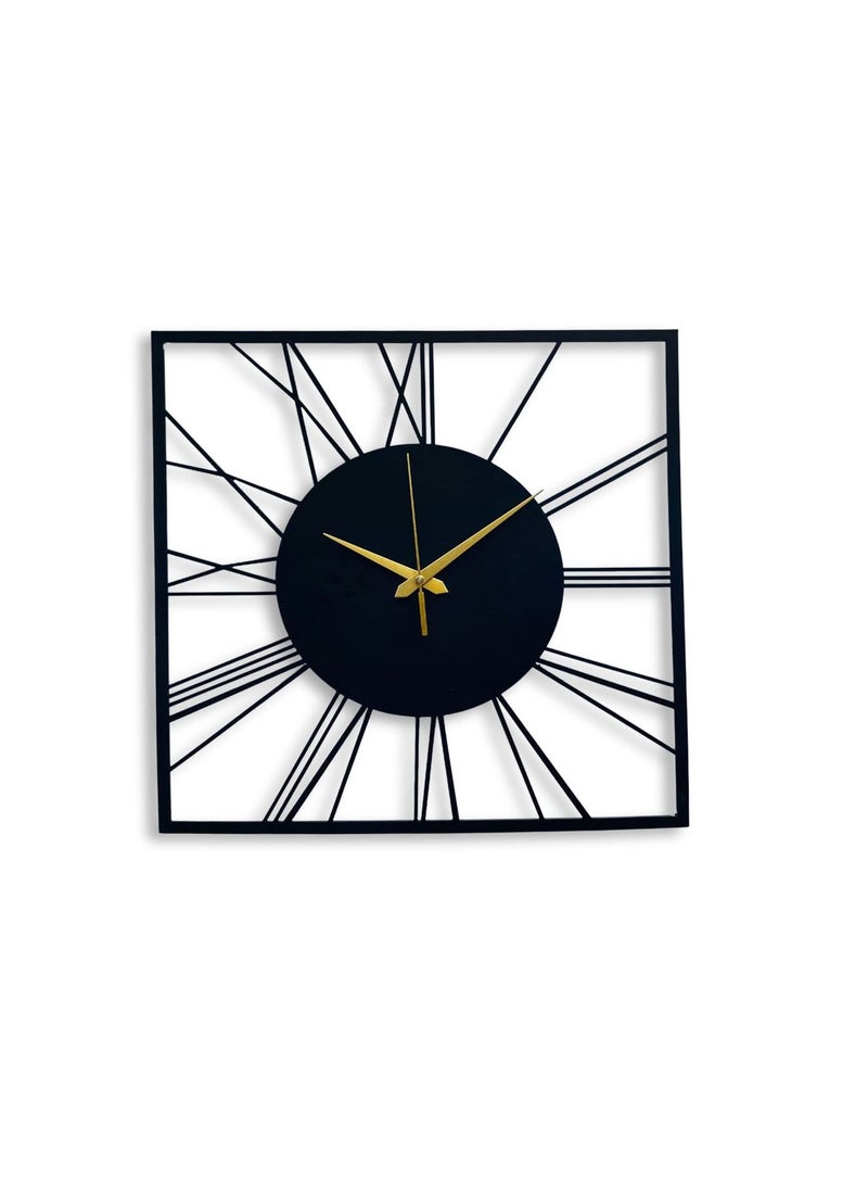 Auromin Stylish Metal Wall Clock for Home and Hall Living Room Bedroom Office Antique Big Size Modern Wall Watch for Home Decor Style 3 50cm