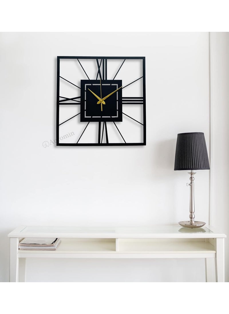 Auromin Stylish Metal Wall Clock for Home and Hall Living Room Bedroom Office Antique Big Size Modern Wall Watch for Home Decor Style 4 50cm
