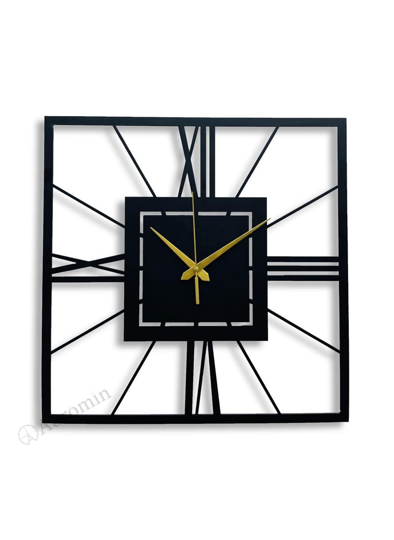 Auromin Stylish Metal Wall Clock for Home and Hall Living Room Bedroom Office Antique Big Size Modern Wall Watch for Home Decor Style 4 50cm