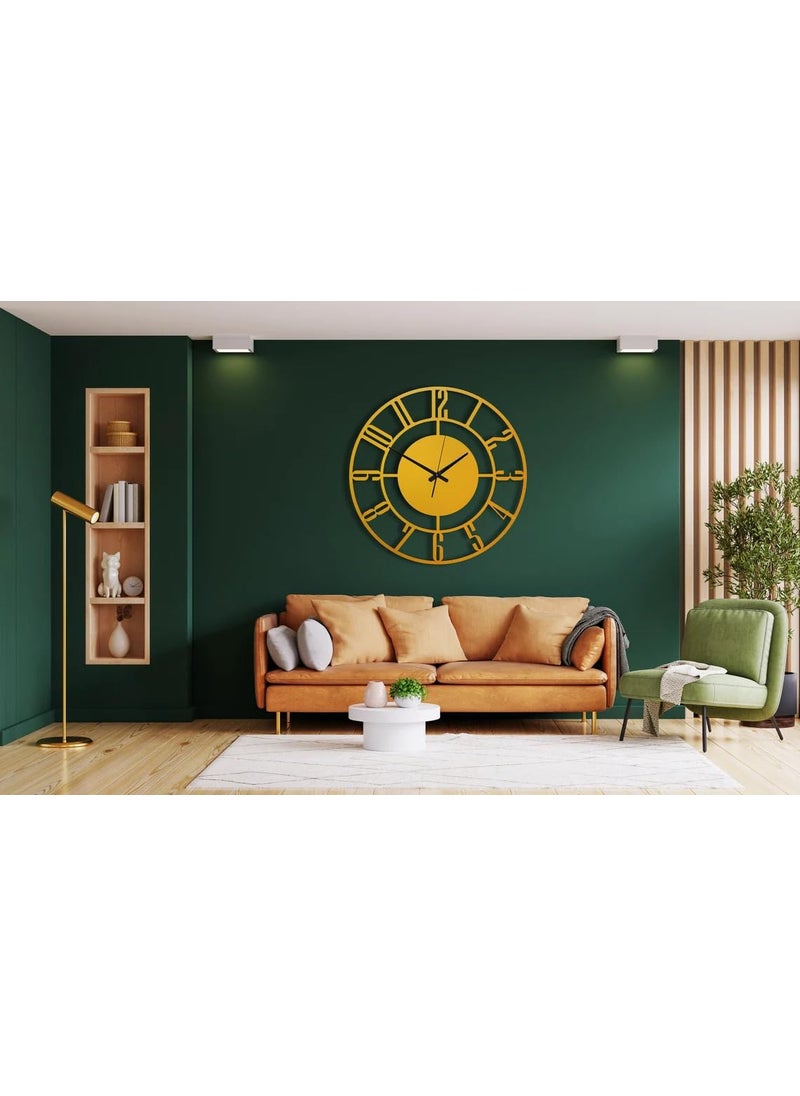 AVVIC MART Material Metal Wall Clock Big Size Wall Clock Modern Clocks for Living Room Stylish Wall Clocks for Home Decoration Designer Wall Clock Golden Wall Clock 50 CM