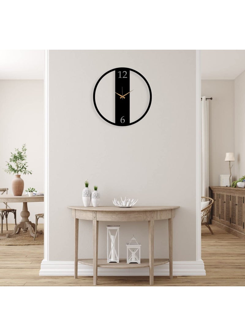 Auromin Stylish Metal Wall Clock for Living Room Kitchen Office Kids Room Home and Hall Fancy Modern Wall Watch for Bedroom and Home Decor40 cm Matte Black