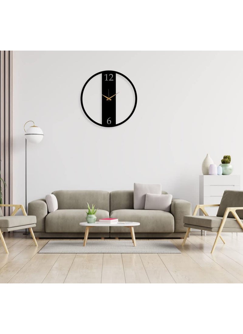 Auromin Stylish Metal Wall Clock for Living Room Kitchen Office Kids Room Home and Hall Fancy Modern Wall Watch for Bedroom and Home Decor40 cm Matte Black