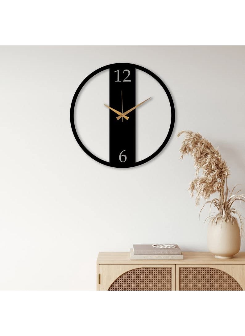 Auromin Stylish Metal Wall Clock for Living Room Kitchen Office Kids Room Home and Hall Fancy Modern Wall Watch for Bedroom and Home Decor40 cm Matte Black