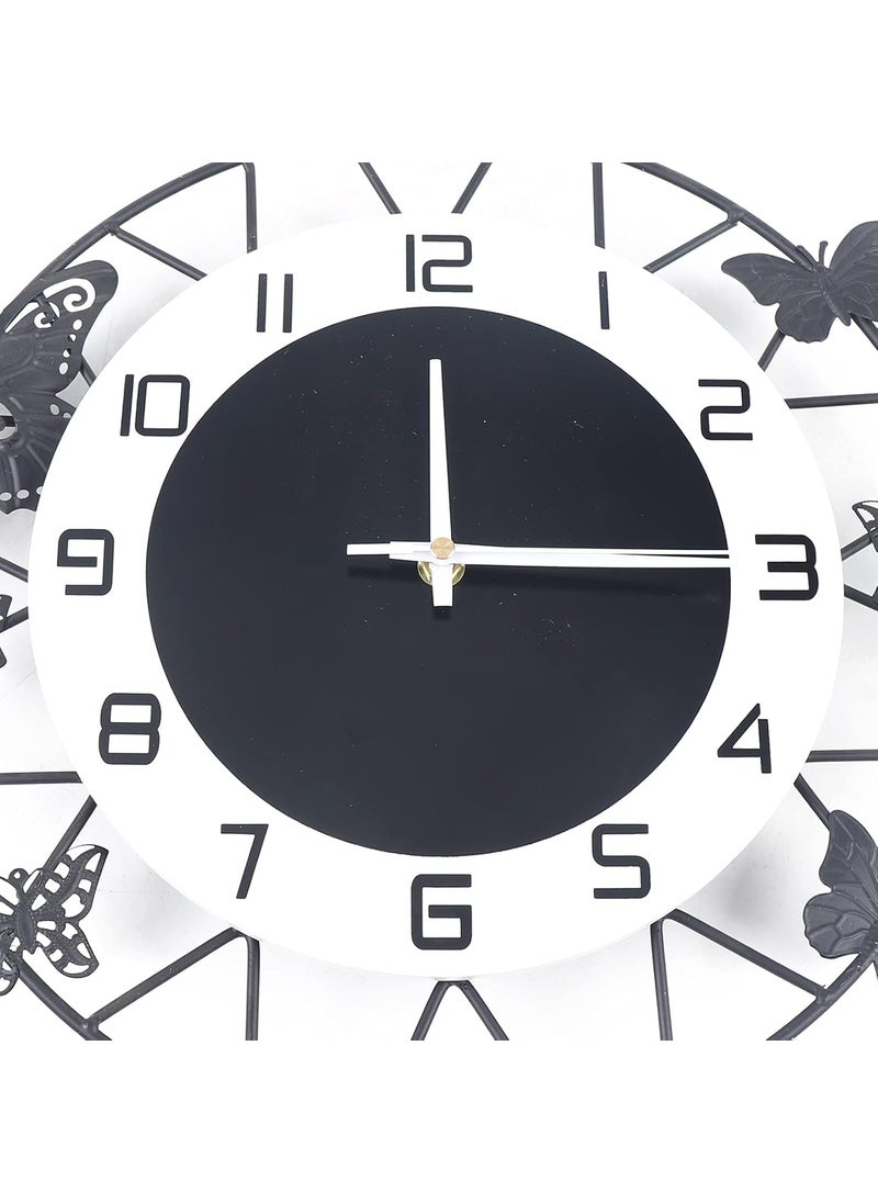 VVIC MART Home Decoration European Peacock Analog Wall Clock Crystal Luxury Living Room Creative Personality ArtMetalBlueBirds Style25 40CM