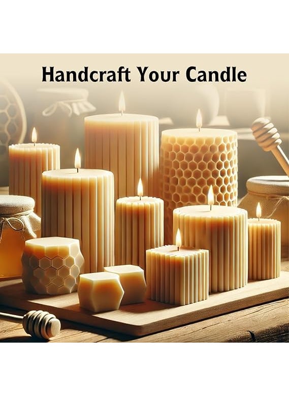 Meufilho Yellow Beeswax Bars 100 Pure Cosmetic Grade TripleFiltered Beeswax for DIY Skin Care Lip Balm Lotion and Candle Making 500gms