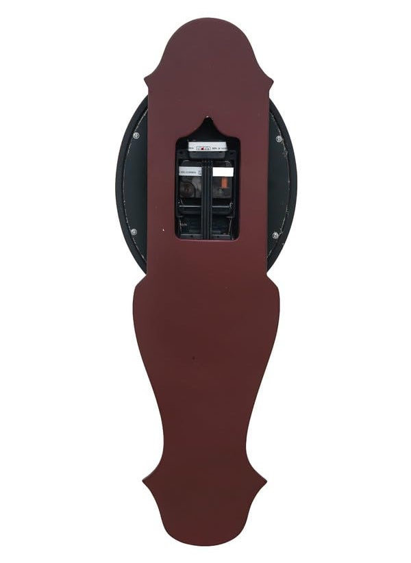 CHRONIKLE Elegant Vertical Pendulum Wooden Case Analog Wall Clock for Living Room Home Decorations Office Gifts Size 19 x 67 x 545 CM Weight 940 Gram Color Cola