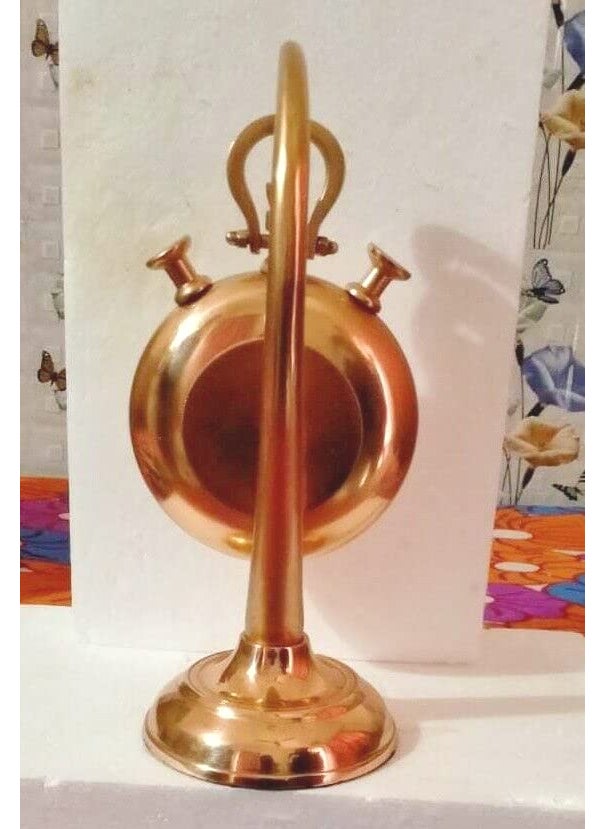 ALI NAUTICAL Antique Brass Rounded Shape Table Top Clock Desk Clock for Home Office Study Living Room Decor Gift Item