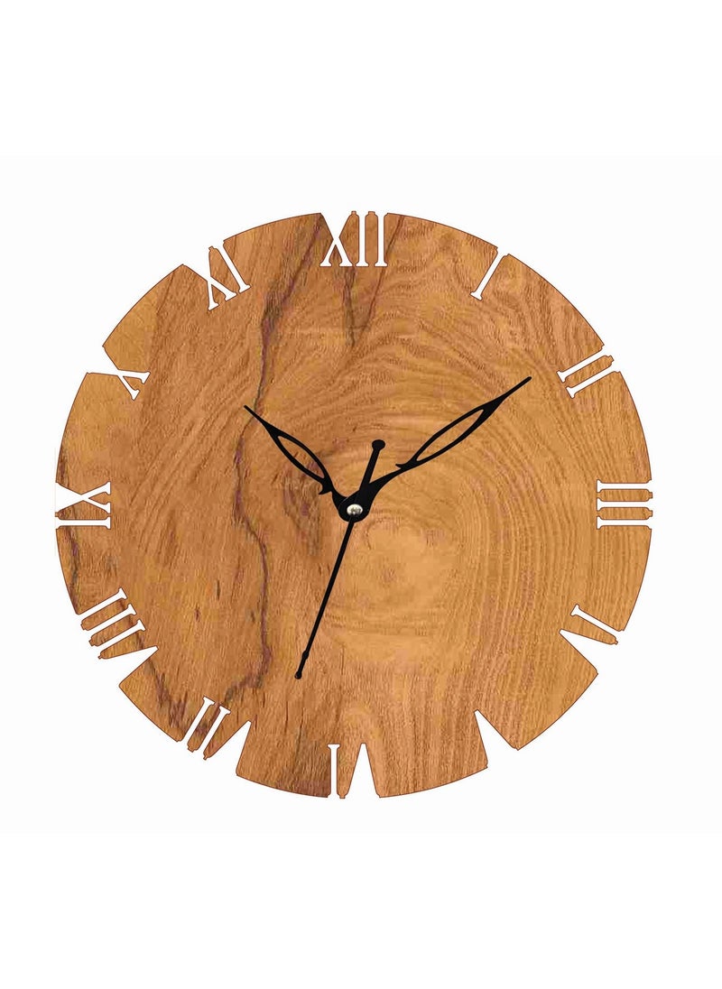 ADK Antique Big Size Hanging Roman Number Watch for Living Room Bedroom Office Decorative Wall Clock for Home Decor 30x30 cm Wooden Brown 44