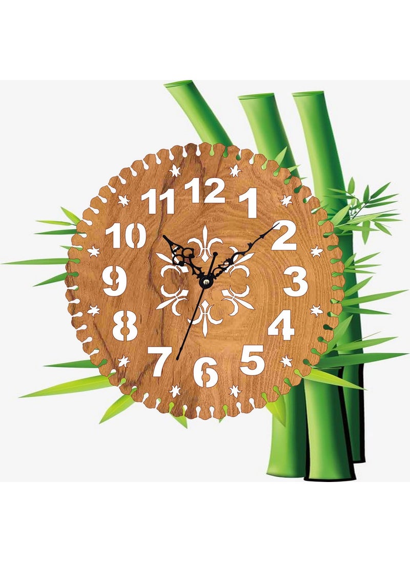 ADK Antique Big Size Hanging Roman Number Watch for Living Room Bedroom Office Decorative Wall Clock for Home Decor 30x30 cm Wooden Brown 74