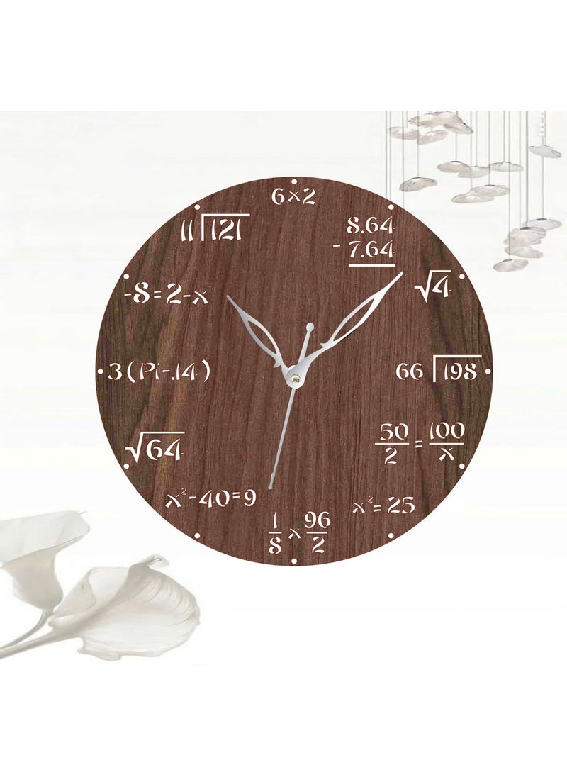 ADK Antique Big Size Hanging Roman Number Watch for Living Room Bedroom Office Decorative Wall Clock for Home Decor 30x30 cm Wooden Brown 118