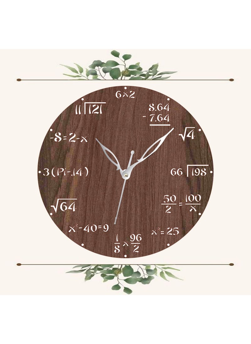 ADK Antique Big Size Hanging Roman Number Watch for Living Room Bedroom Office Decorative Wall Clock for Home Decor 30x30 cm Wooden Brown 118