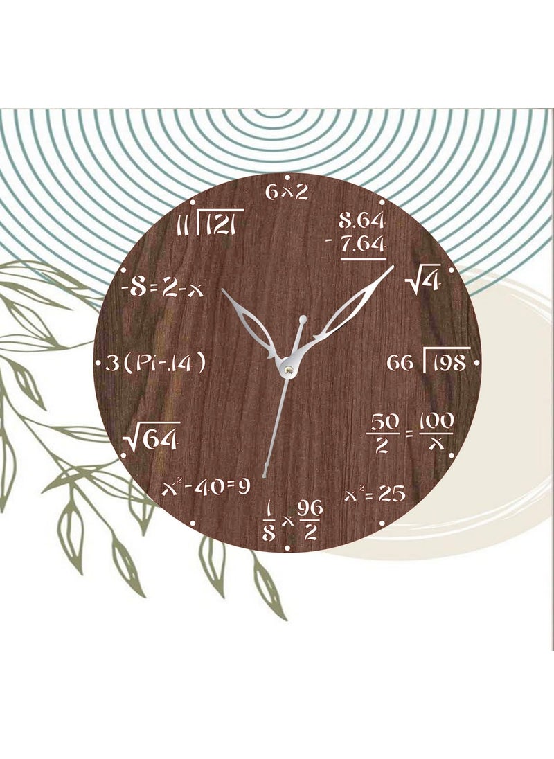 ADK Antique Big Size Hanging Roman Number Watch for Living Room Bedroom Office Decorative Wall Clock for Home Decor 30x30 cm Wooden Brown 118