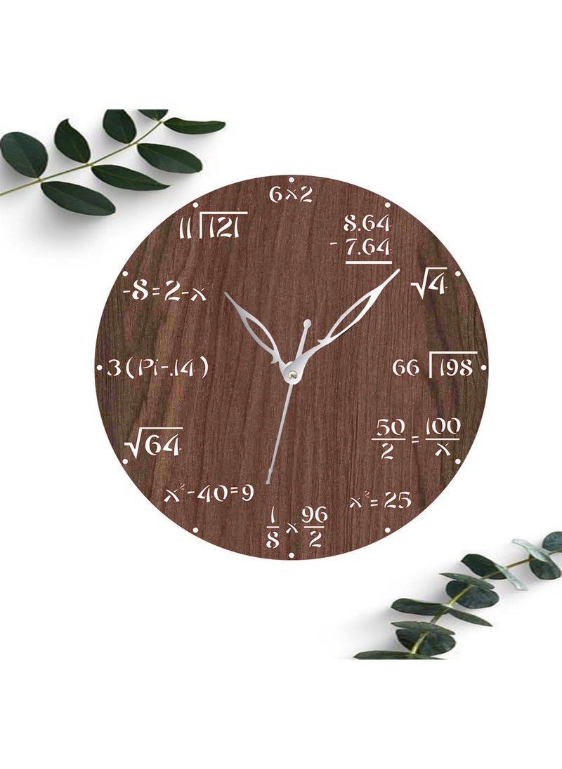 ADK Antique Big Size Hanging Roman Number Watch for Living Room Bedroom Office Decorative Wall Clock for Home Decor 30x30 cm Wooden Brown 118