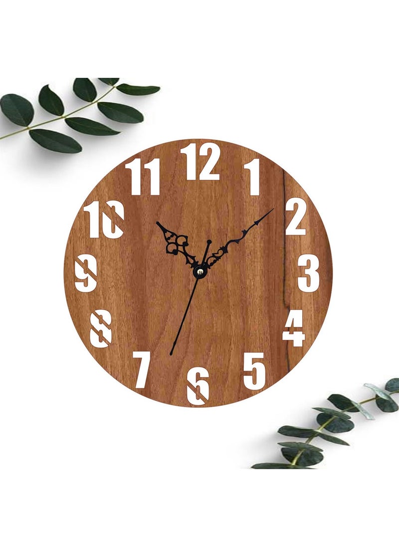 ADK Printed Designer Latest Wooden Digital Wall Clock Without Glass for HomeLiving RoomBedroomKitchen and Office Multicolor2 139