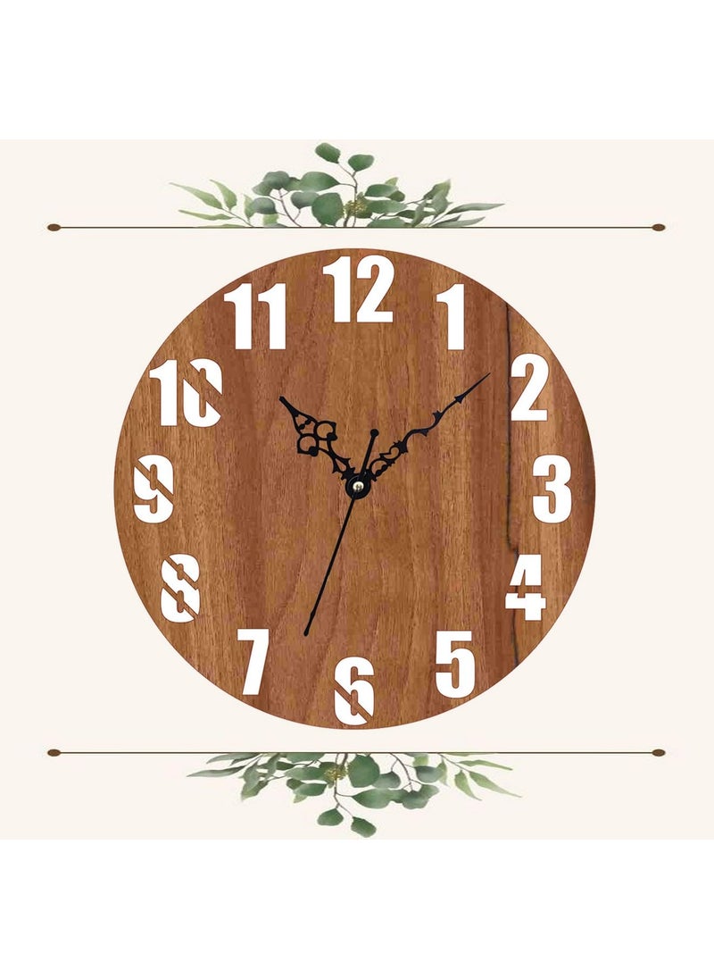 ADK Printed Designer Latest Wooden Digital Wall Clock Without Glass for HomeLiving RoomBedroomKitchen and Office Multicolor2 139