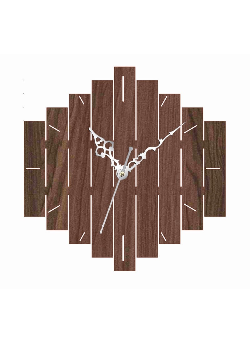 ADK Printed Designer Latest Wooden Digital Wall Clock Without Glass for HomeLiving RoomBedroomKitchen and Office Multicolor2 102
