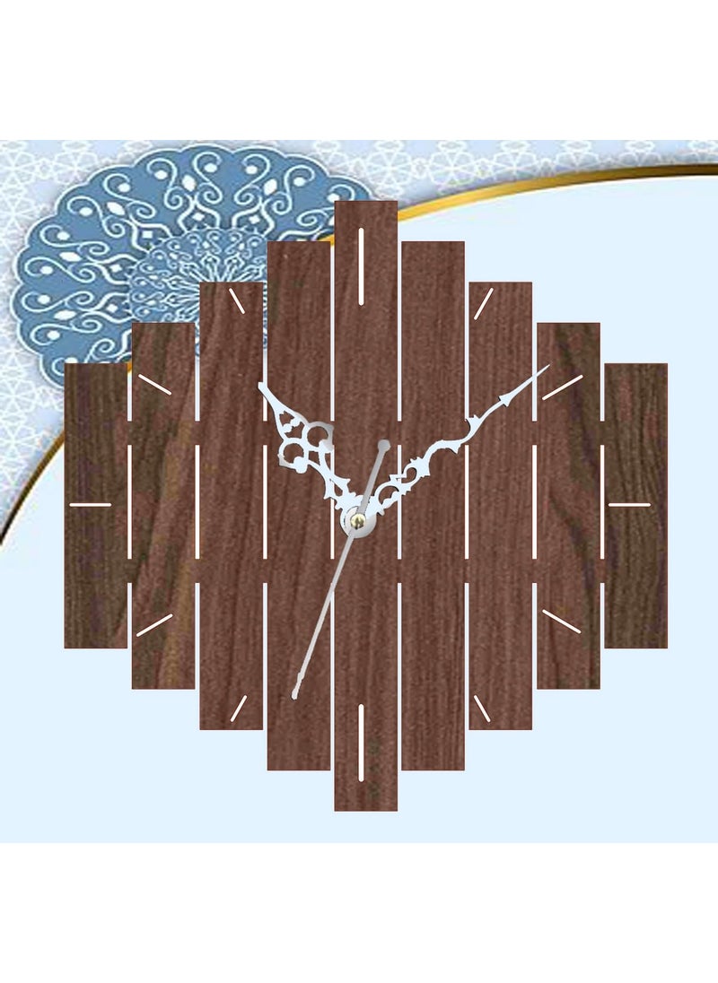 ADK Printed Designer Latest Wooden Digital Wall Clock Without Glass for HomeLiving RoomBedroomKitchen and Office Multicolor2 102