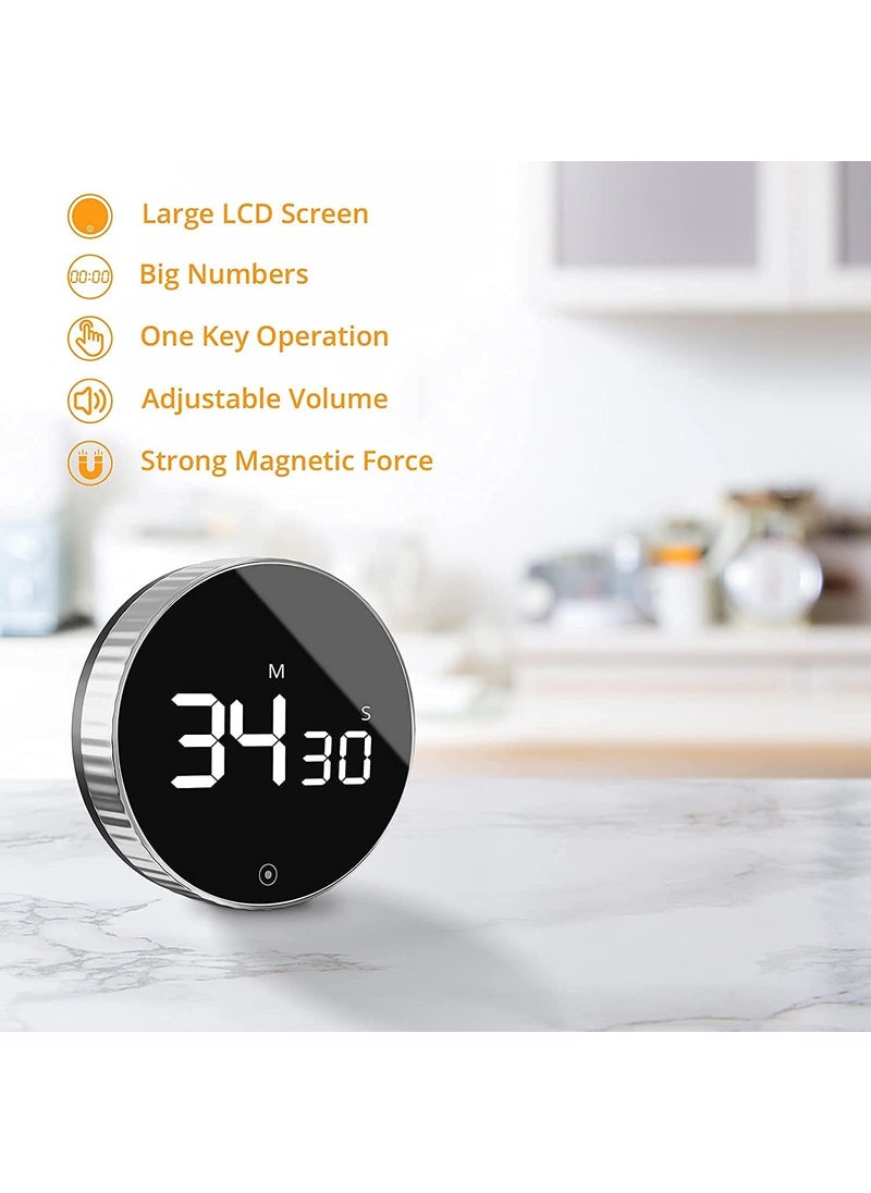 AWOKZA Fitness Countdown Timer Countdown Timer Electronic Timing Alarm Clock Magnetic Digital Clock Digital Timers Digital Timer for Kids Electronic Timers Magnetic Clock Kitchen Timer Clock