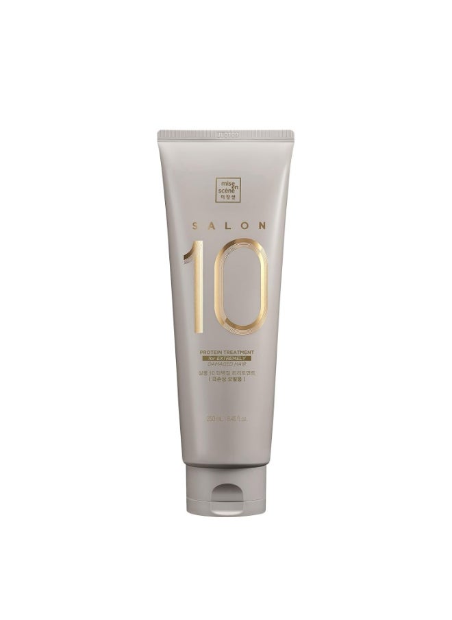 Mise En Scene Salon 10 Protein Treatment for Severe Damaged Hair - Low Porosity Hair Care, Deep conditioner with Floral Fragrance, 10-Second Protein Recover, Korean hairproduct 8.45 Fl. Oz. (250ml)