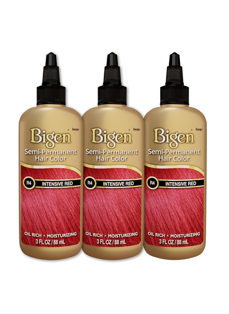R4 Intensive Red Bigen Semi Permanent Hair Color 3 Pack