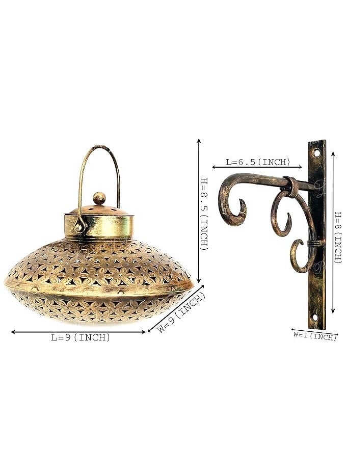 Unique Metal Incense Holder Wall Hanging Dhoop DaniSambarni with Hanger Hanger with Bells