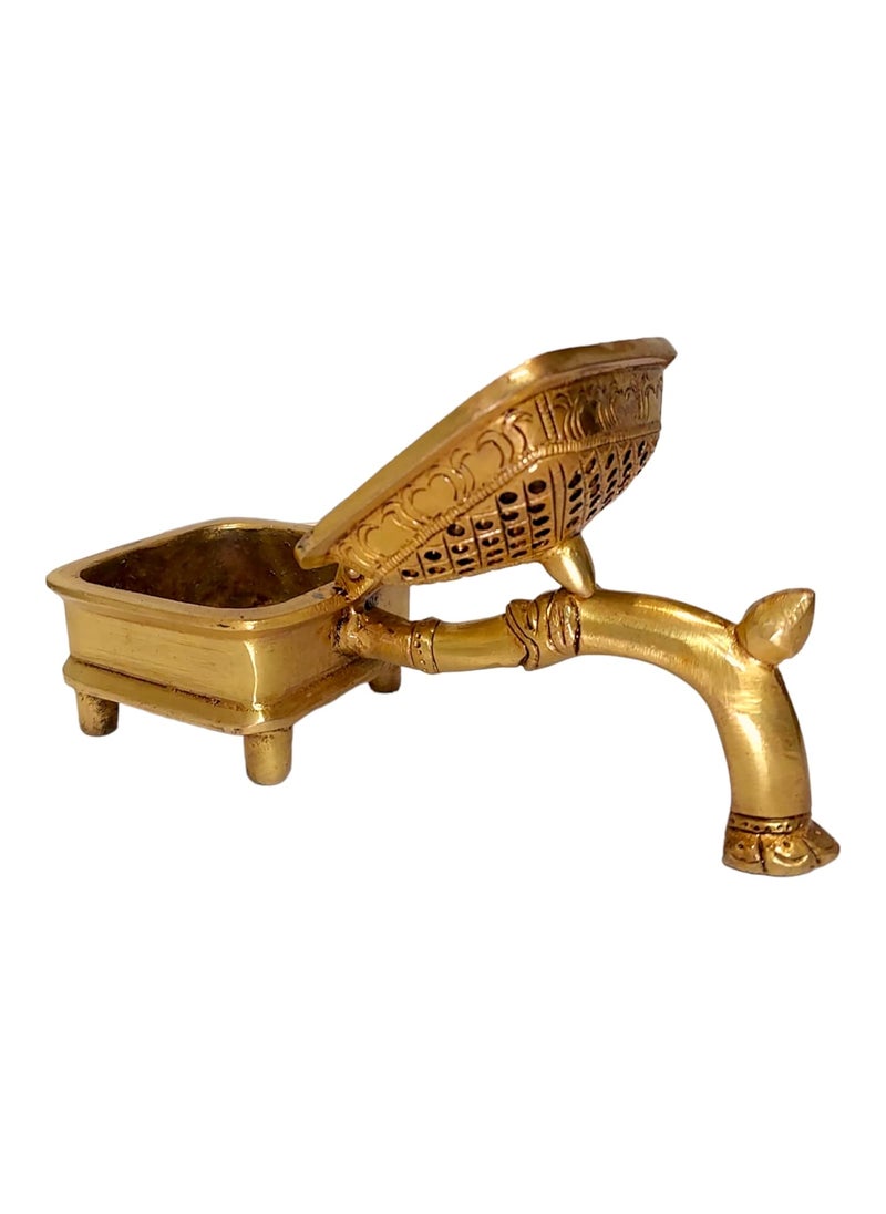 AargKraft Brass Loban Burner Dhoopdani Dhooni Dani Decorative Antique lubandanBakhoor Burner Holder