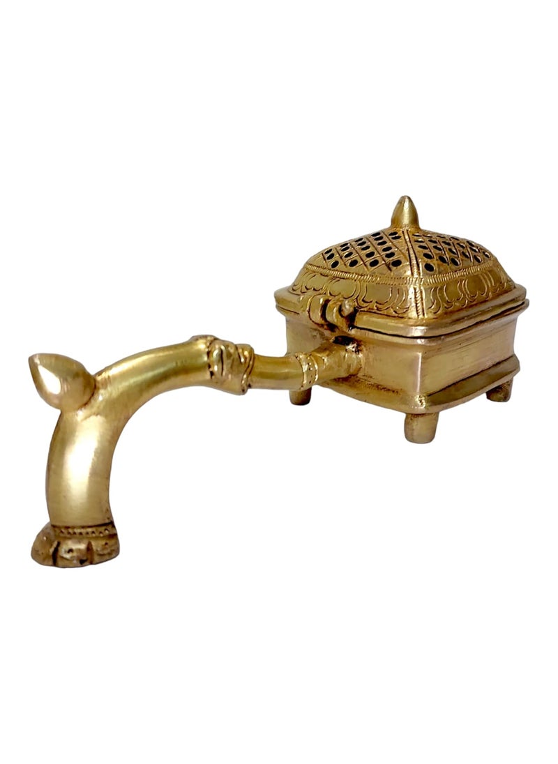 AargKraft Brass Loban Burner Dhoopdani Dhooni Dani Decorative Antique lubandanBakhoor Burner Holder