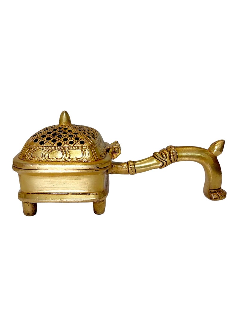 AargKraft Brass Loban Burner Dhoopdani Dhooni Dani Decorative Antique lubandanBakhoor Burner Holder