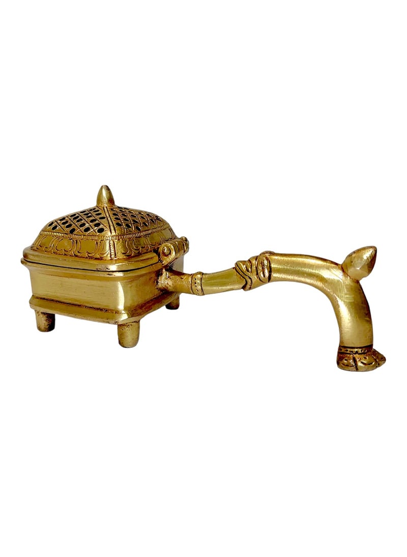 AargKraft Brass Loban Burner Dhoopdani Dhooni Dani Decorative Antique lubandanBakhoor Burner Holder