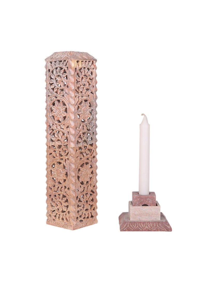 KC KULLICRAFT Marble jaali Work Agarbatti Stands Incense Holder with Free 6 Incense Aggarbatti Sticks Rose Fragrance