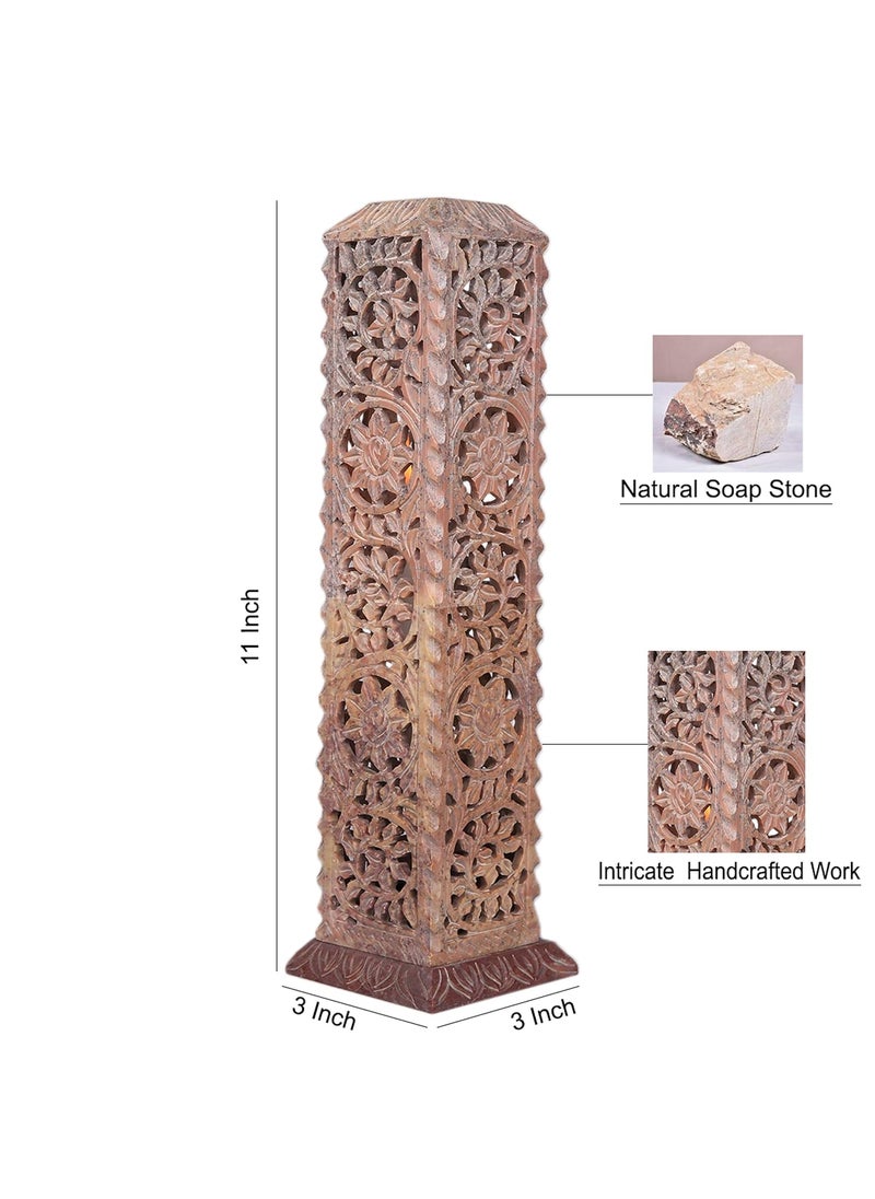 KC KULLICRAFT Marble jaali Work Agarbatti Stands Incense Holder with Free 6 Incense Aggarbatti Sticks Rose Fragrance