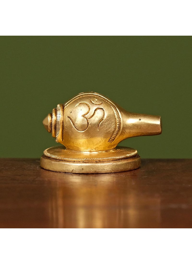 EKAA HANDICRAFTS Brass Shankh Incense Holder