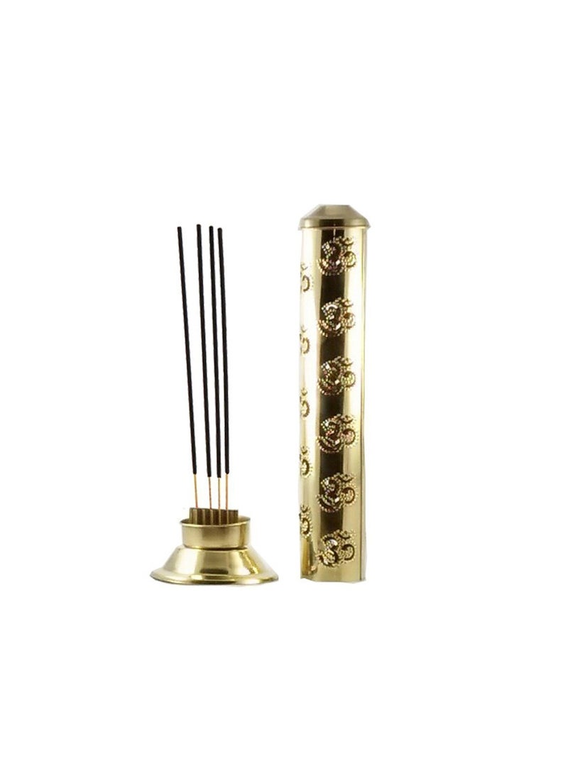 Agarbatti StandOm Incense Stick Holder Puja Accessories Puja Articles Brass Incense Holder Gold