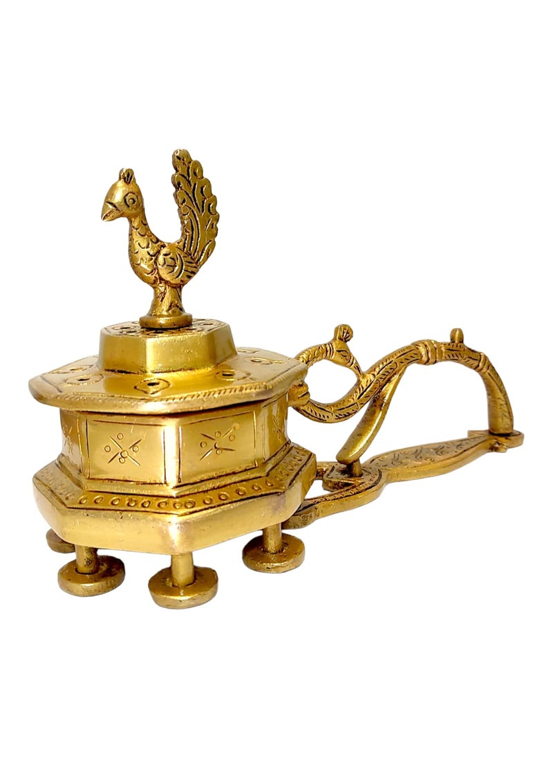 AargKraft Brass Loban Burner Dhoopdani Dhooni Dani Decorative Antique lubandanBakhoor Burner Holder