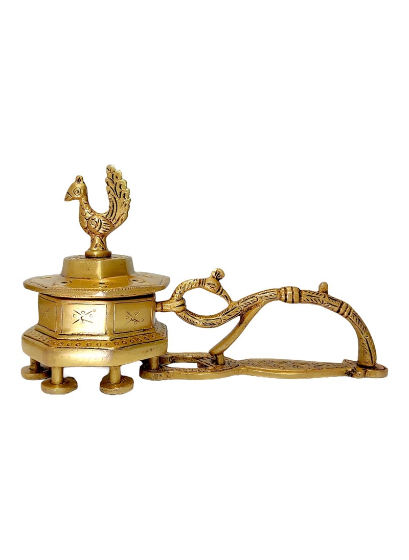 AargKraft Brass Loban Burner Dhoopdani Dhooni Dani Decorative Antique lubandanBakhoor Burner Holder