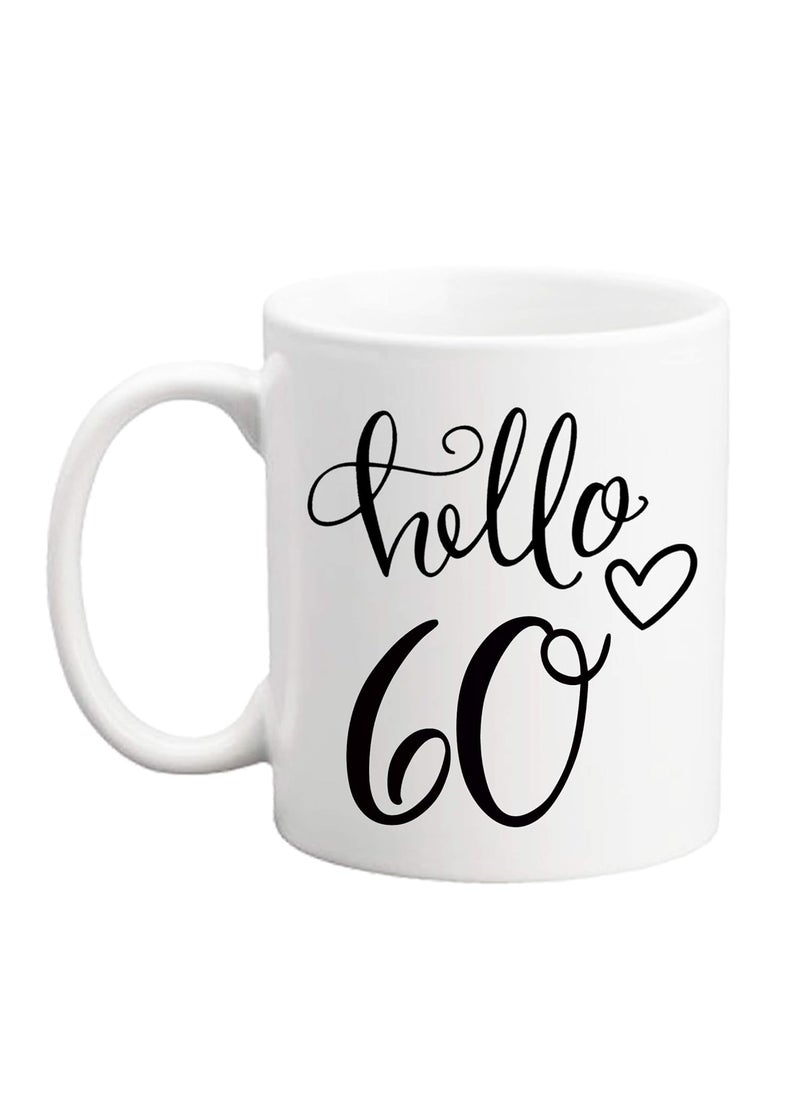 LXQM 60 Birthday Gifts for Women 11 oz 60th Birthday Mug Hello 6060th Gift Ideas to Wife Grandma Mom Daughter Sister Friend Colleague