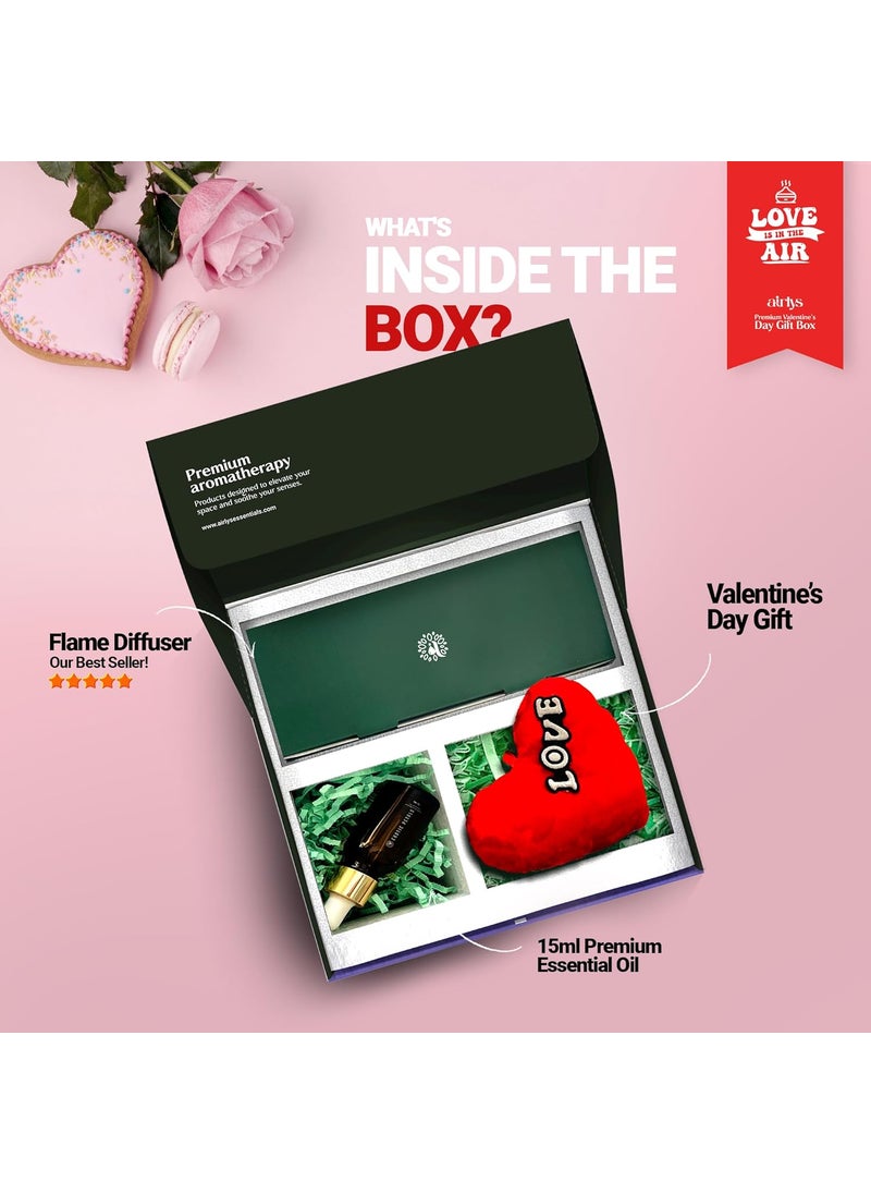 Airlys Womans Day Gift Set A Perfect Blend of Love Aroma 150ml Aromatherapy with 7Color LED Light with Premium Box Customizable Timer and Mesmerizing Flame Effect for Relaxation and Ambiance