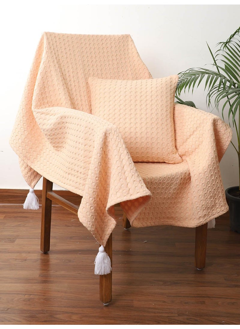 Jamio Firati Textured Waffle Coral Solid Design Cotton Diwali Gift Sets