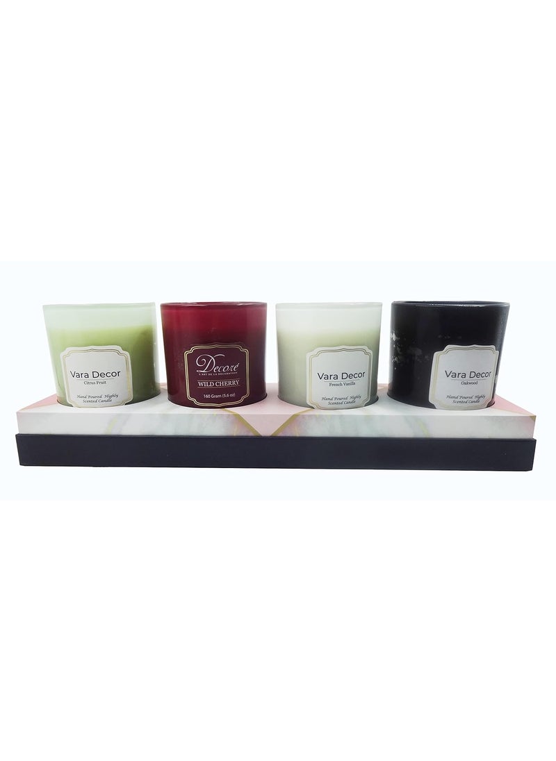 Vara Decor Set of Four Highly Scented in Gift Set