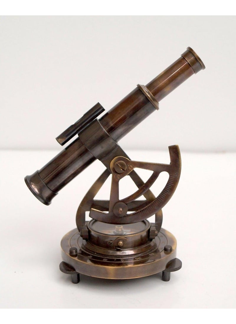 APAX Premium Brass Nautical Alidade Telescope with Compass Survey Instruments Antique Maritime Navigation Tool Precision for Collectors and Adventurers