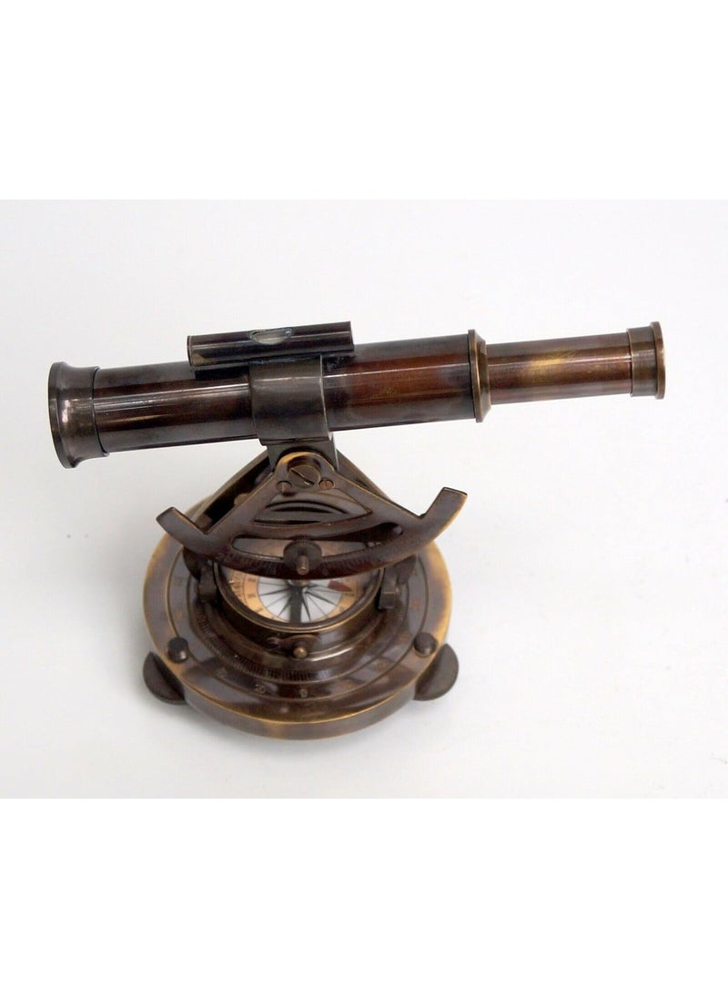 APAX Premium Brass Nautical Alidade Telescope with Compass Survey Instruments Antique Maritime Navigation Tool Precision for Collectors and Adventurers