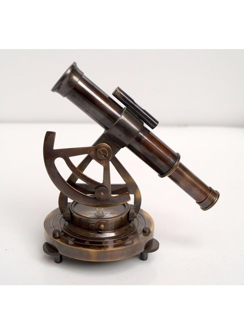 APAX Premium Brass Nautical Alidade Telescope with Compass Survey Instruments Antique Maritime Navigation Tool Precision for Collectors and Adventurers
