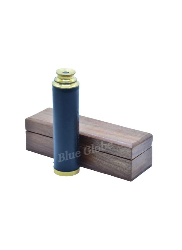 6 Brass Telescope with Wooden Box for NavigationPocket Telescope Pirates Telescope Nautical Theme Working Telescope Showpiece Best for Gift by Blue Globe Export