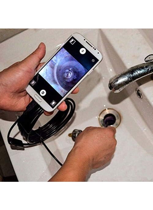 Maizic Smarthome 55mm Endoscope Camera Wired Endoscopic 720p IP67 Waterproof 6 LED borescope Camera 2M Cable Control Button to Capture ImageVideo 640 480 Resolutions