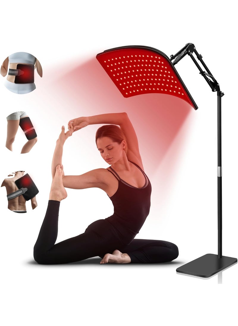 Red Light Therapy for Body, 2 in 1 Removable Red Light Panel Red Infrared Light Therapy Lamp with Stand 660nm & 850nm Red Light Therapy for Face Back or The Whole Body