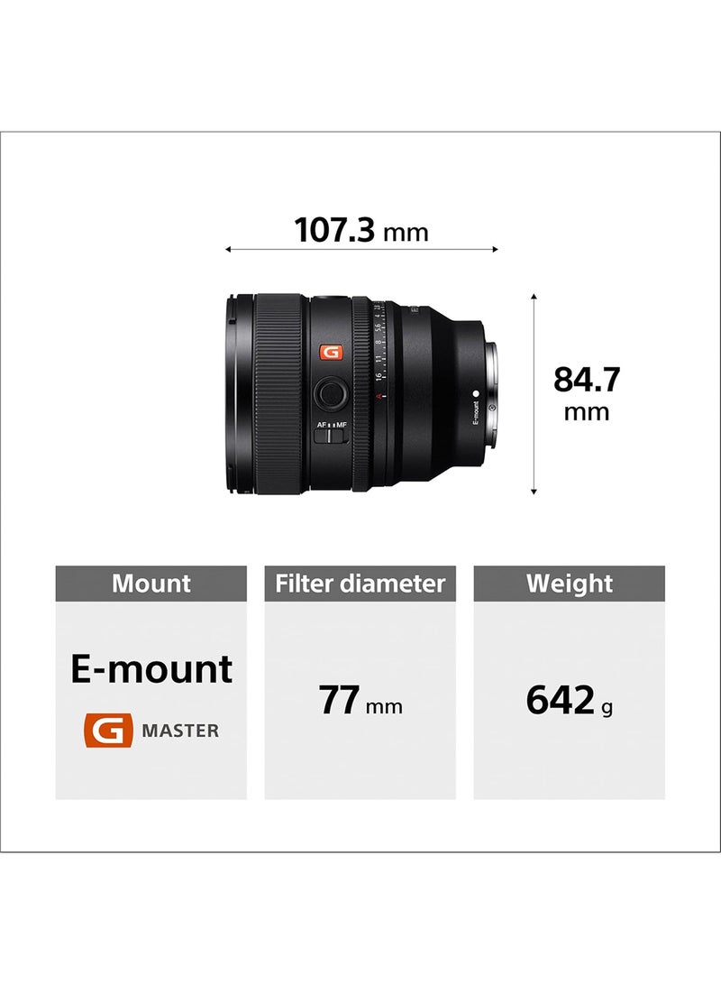 FE 85mm F1.4 GM II Lens – Full-Frame E-Mount, G Master Series, Large Aperture Telephoto Prime for Mirrorless Cameras Black