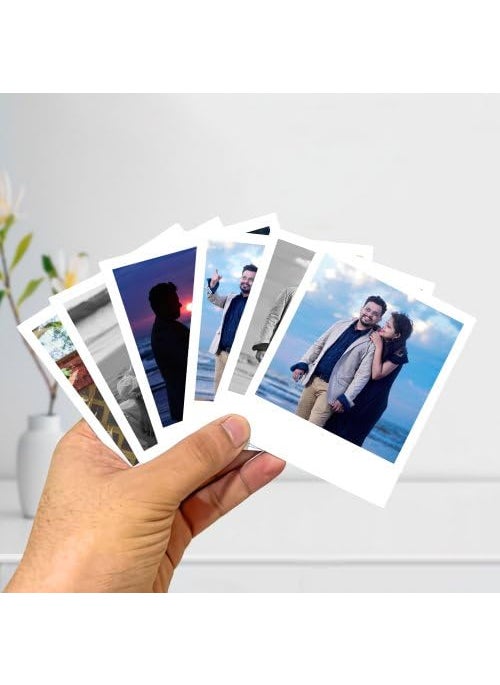 Nexaprint Personalized Retro 20 Photo Prints 4X5 Inch Size Upload Your Photo with Text Emojis LED String Included Your Beautiful Moments Party Decoration Gift for Every Occasion