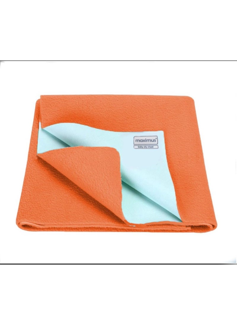 Maximus Baby Waterproof Quick Dry Sheet for Baby Baby Bed Protector Sheet for toddler Children Bed Pad Large 140cm x 100cm Peach