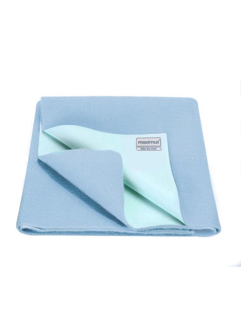 Maximus Baby Waterproof Quick Dry Sheet for Baby Baby Bed Protector Sheet for toddler Children Bed Pad Large 140cm x 100cm Sky Blue